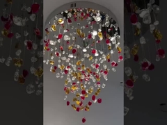 Modern Hotel Banquet Hall Chandelier Lighting Shopping Mall Modern Crystal Stone Chandelier