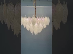 Custom European Modern Unique Circle Ring Lighting White Natural Led Alabaster Chandelier For Living