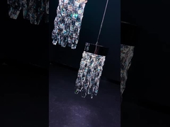 Simple Stairwell Long Crystal Column Chandelier High Ceiling Attic Residential Ceil
