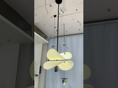 Living Room Lamp Hall Main Light Villa High Stairs Double Crystal Light Atmosphere Ribbon Zhongshan