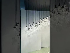 Customized Nordic Contemporary LED Linear Pendant Light Chandelier Hang Lamp Office Hotel Art Decora