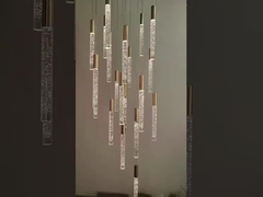 Customized Oval Crystal Chain Glass Villa Hotel Lobby Chandelier Large Hotel Project Crystal