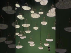 Customized Hotel Lobby Oegg-shaped Art Pendant Lamp Sales Department Sand Table Duplex Building Mode