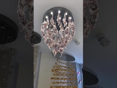 Non-Standard Project Custom Double Hole Glass Maple Leaf Hanging Decoration Hotel Sales Department H