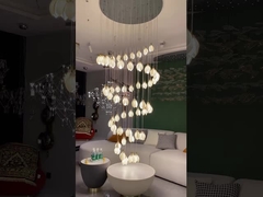 New Arrival Art Shape Irregular Glass Chandelier Villa Long Staircase Chandelier Shaped Acrylic Circ