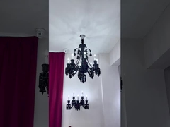 Custom Villa Project Lighting Design Modern Gold Art Glass Ceiling Chandelier Unique Tulip Glass Flo