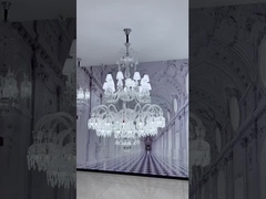 Custom Chinese Restaurant Chandelier Hotel Decoration Creative Acrylic Square Center Rectangular Cha