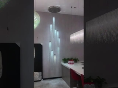 Custom Large Modern Simple Hand Blown Glass Pendant Light Nordic Creative Ceiling Lamp for Hotel Lob