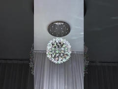 Customised Leaf Shape Pendant Light Creative Personalised Crystal Large Chandelier