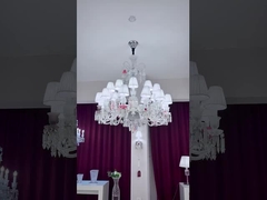 Creative Crystal Light Custom Modern Luxury White Art Ceiling Chandelier Special Shape Hotel Lobby C