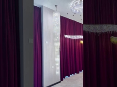 Custom Hotel Lobby Villa Engineering Creative Modeling Lamp Large Circle Modern Light Crystal Chain