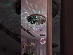 Handmade Modern Round Blown Glass Pendant Lighting Easy Hanging Switch for Hotel Villa Ceiling Decor