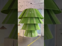 Indoor Ceiling Blue Lotus Leaf Decoration Staircase Project Modern Led Chandelier 5-Year Maintenance