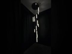Nordic Duplex New Modern Dining Room Villa Living Room Long Rain Drop Staircase case Led Chandelier