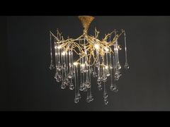 Home Decor Pendant Lamp Living Room Bedroom Villa Lobby Chandelier Tree Branch Crystal Latest Design