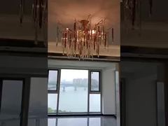 High End Crystal Commercial Chandeliers For Restaurants With High Quality Crystal Beads