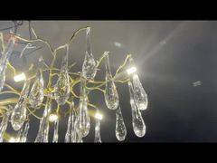 Introduce White Magnolia Flower Glass Custom Chandelier For High End Hotel Banquet Hall For You