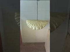 Amber Glass Fallen Leaves Lamp