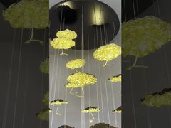 Modern Large Hotel Project Decorated Luxury Art glass elements chandelier Showcase