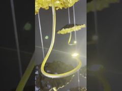 Chandelier Handmade Glass Twist Leaf Fancy Accessories for Hotel Lobby Showcase