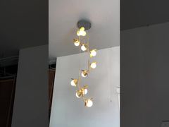 Deco Chandeliers Wicker Fixtures Crystal LED Art West Lamp Modern Chandelier Showcase