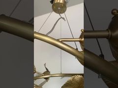 Luxury Lobby Chandelier Modern Gold Leaf Pendant