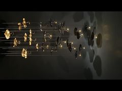 High Ceiling Chandelier Exquisite Ceramic Flower Bud Design