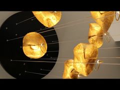 Custom European Style Amber Glass Fallen Leaves Living Room Aesthetic Decorative Ceiling Lamps