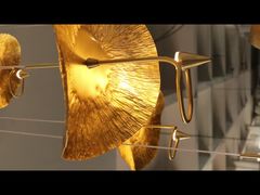 European Style Amber Glass Fallen Leaves Living Room Aesthetic Decorative Ceiling Lamps Demo