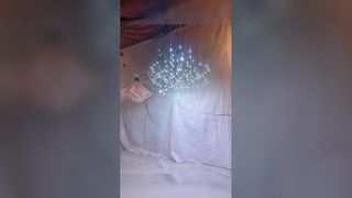 Watch: E14 LED Crystal Pendant Chandelier Lights Adjustable Color Temperature Showcase