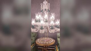 LED  E14 Ceiling Crystal Candle Chandelier Lamp Waterproof Dirt Resistant