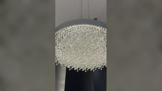 All Copper Light Luxury Natural Marble Creative New Chinese Model Living Room Dining Room Circular C