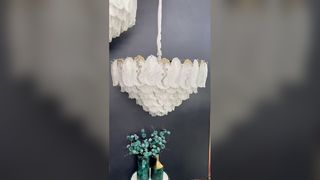 OEM ODM Glass Disc Custom Pendant Lights Electroplating Polishing AC110V To 250V