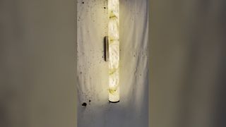 Long Linear Spanish Alabaster Marble Copper Wall Lamp Luxury Home Decor Wall Mounted Light Fixture F