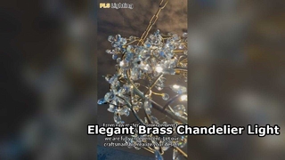 Modern Brass LED Chandelier Living Room Light