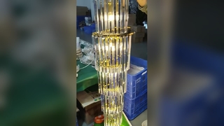 Luxury Crystal Chandelier Staircase Lighting