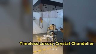 Luxury Gold Crystal Chandelier for Grand Interiors