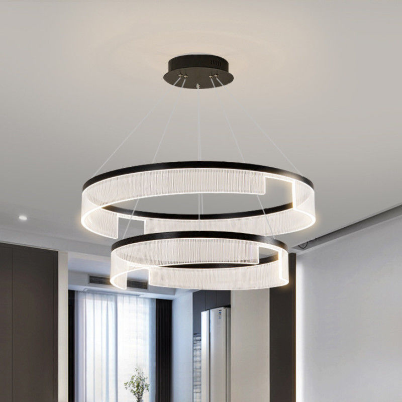 LED Light Source Hobby Lobby Chandelier Modern Style With High Transmittance Acrylic Lampshade