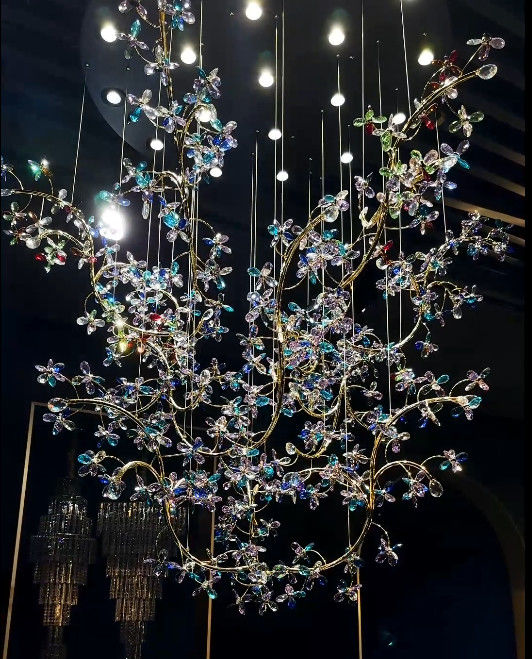 Custom Chandeliers Colored Crystal Chandelier Art And Light And Shadow Expression