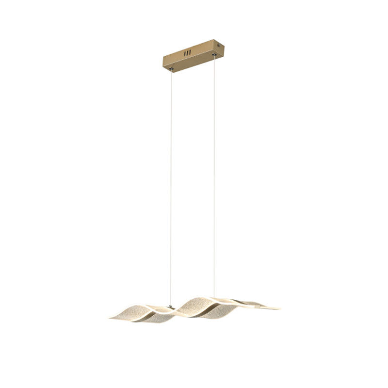 Nordic Chandelier Modern Luxury Large Long Strip Wave Shape Acrylic Lamp Bar Hotel Home Decorative Chandelier Hanging Lamp