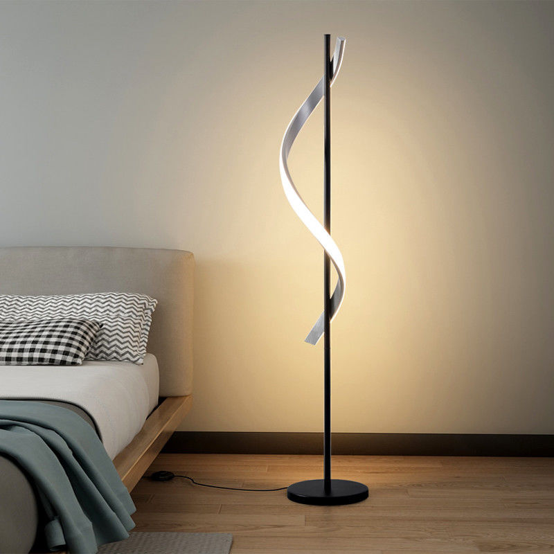 LED Minimalist Creative Wave Line Corner Lamp Fashion Spiral Floor Lamp For Home Hotel Office Living Room