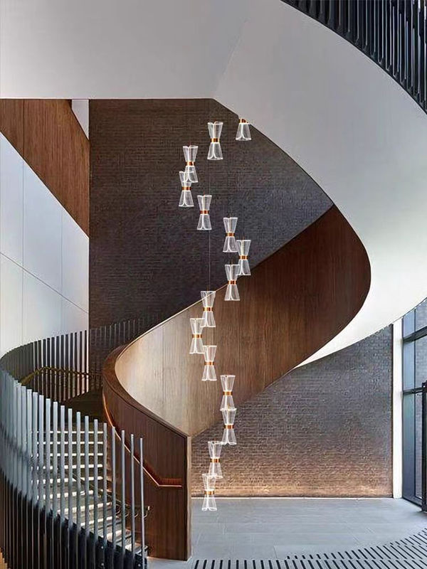 Modern Duplex Staircase Chandelier For Custom LOFT Apartment And Hotel Lobby Lighting