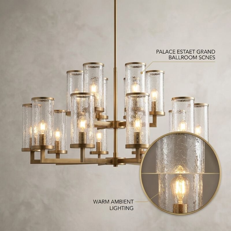 High Ceiling Chandelier Custom Made Crystal Ribbon European Style LED Pendant Light For Large Foyer Hall