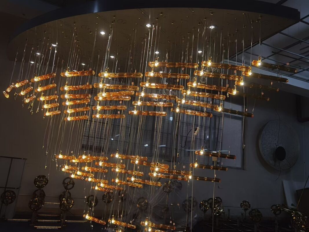 Shopping Mall Crystal Ribbon Chandelier European Custom Pendant Lights LED 220V-240V 100W-300W Tailor Made