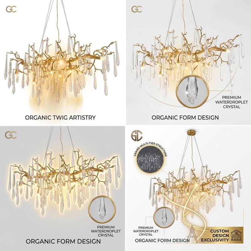 Bespoke Branch Chandelier Artistic Tree Pendant Lighting Fixture Ideal For Boutique Hotel Resort Club Lobby