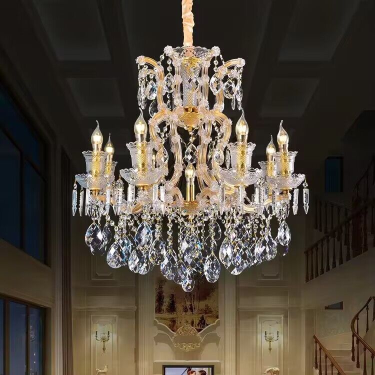 Customized Art Crystal Ribbon Chandelier for Banquet Halls Clubhouses Hotel