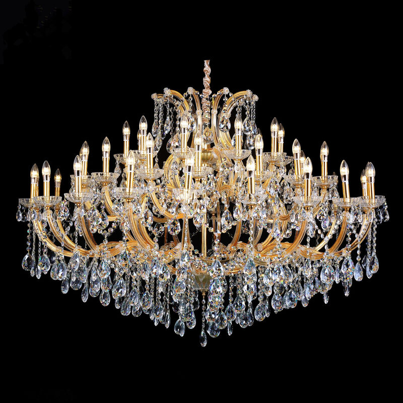 LED E14 Crystal Candle Chandelier K9 Pendant Light For Hotel Villa Living Room Bedroom Porch