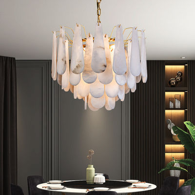 Modern Minimalist Alabaster Chandelier Living Room Chandeliers Light Luxury Villa Dining Room Bedroom Decorative Lamp
