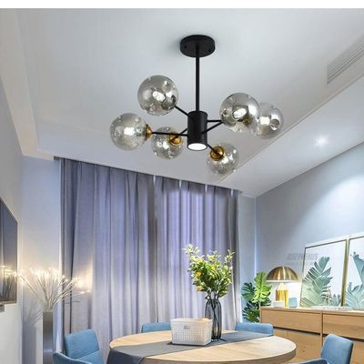 Highly Transparent Smoked Glass Modern Pendant Lights E27*6W Spotlight D980*H750