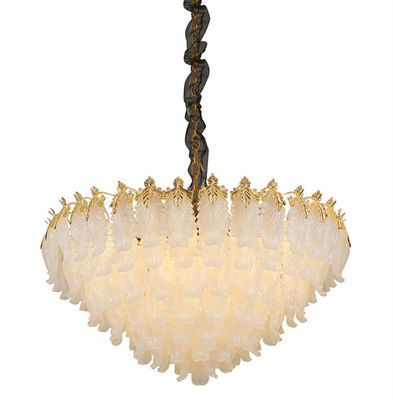 Villa Hotel Gold Crystal Chandelier Pendant Light L52*H33cm AC85V To 265V